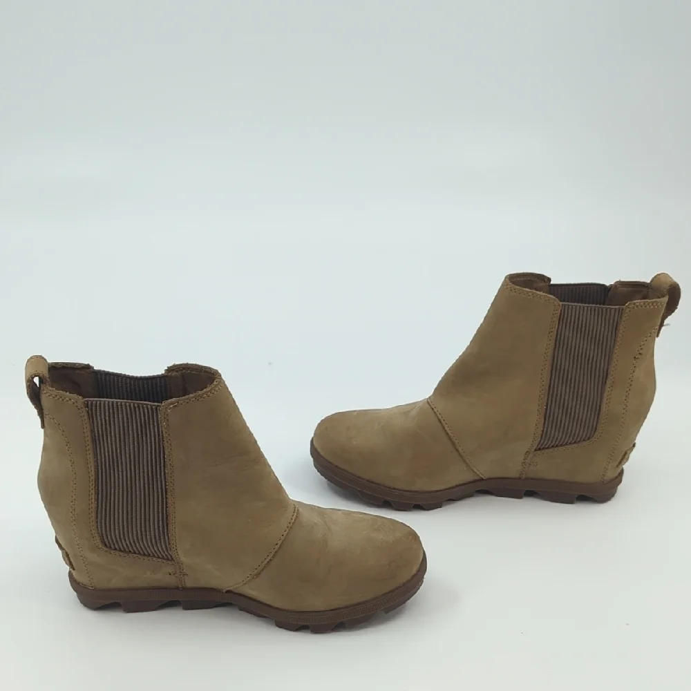 SOREL Joan of Arctic Wedge II Chelsea Bootie Ash Brown Waterproof Sz 9.5 - Picture 8 of 10
